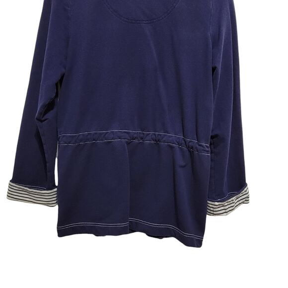 Sport Savvy Womens Blue and White Lined Light Jacket Size Small Style A92329 - Picture 6 of 10